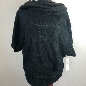NWT Passports Black Cowl Neck Sweater Size Small